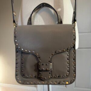 rebecca minkoff | crossbody / shoulder bag in taupe leather with studs